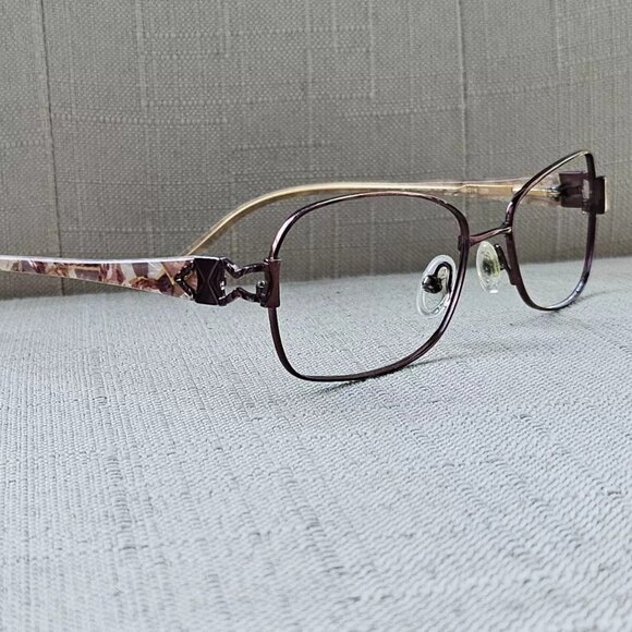 Luxottica Women Glasses/Eyeglasses Frame TITANIUM 1414 54[]16 135 Brown Frame - Picture 1 of 11